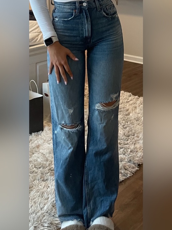 Zara Denim - Zara TRF High Waisted Jeans Distressed Size 0